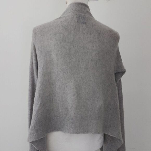 Line Lable Gray Cashmere Lagenlook Waterfall Open Cardigan Xs 21 - Picture 4 of 6